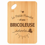 Planche bambou gravée personnalisée femme idée cadeau Fête des Mères apéro 30×20 prénom cuisine plateau fromage anniversaire noel maman mamie