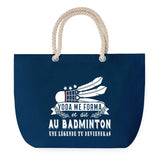 Sac de plage Bleu anse corde Badminton Légende Humour Geek