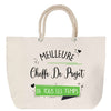 Sac Fête des Mères Mamie Famille Idée Cadeau anniversaire Noël Travail Boulot Métier Départ Retraite Collègue Femme cabas shopping plage