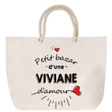 Sac Fête des Mères Mamie Famille Idée Cadeau anniversaire Noël Travail Boulot Métier Départ Retraite Collègue Femme cabas shopping plage
