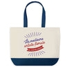 Sac de shopping bleu Artiste Florale Meilleure du Monde