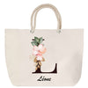 Sac Fête des Mères Mamie Famille Idée Cadeau anniversaire Noël Travail Boulot Métier Départ Retraite Collègue Femme cabas shopping plage