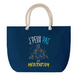 Sac de plage Bleu anse corde J'peux Pas Méditation