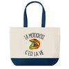 Sac de shopping bleu Motocross c'est la Vie