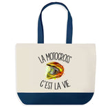 Sac de shopping bleu Motocross c'est la Vie