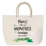 Sac Fête des Mères Mamie Famille Idée Cadeau anniversaire Noël Travail Boulot Métier Départ Retraite Collègue Femme cabas shopping plage
