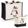 Cabas femme sac plage ou shopping tote bag pochette trousse Idée cadeau original pour anniversaire Noël travail départ retraite collègue famille fete des mères maman mamie