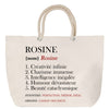 Sac Fête des Mères Mamie Famille Idée Cadeau anniversaire Noël Travail Boulot Métier Départ Retraite Collègue Femme cabas shopping plage