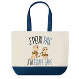 Sac de shopping bleu J'peux pas Escape Game