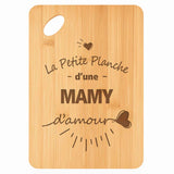 Planche bambou gravée personnalisée femme idée cadeau Fête des Mères apéro 30×20 prénom cuisine plateau fromage anniversaire noel maman mamie