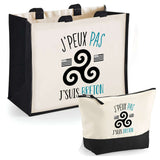 Cabas homme ou femme sac plage ou shopping tote bag pochette trousse Idée cadeau original pour anniversaire Noël travail départ retraite collègue famille fete des mères fetes des pères papa maman mamie papi