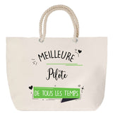 Sac Fête des Mères Mamie Famille Idée Cadeau anniversaire Noël Travail Boulot Métier Départ Retraite Collègue Femme cabas shopping plage