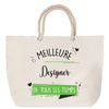 Sac Fête des Mères Mamie Famille Idée Cadeau anniversaire Noël Travail Boulot Métier Départ Retraite Collègue Femme cabas shopping plage