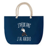 Sac de plage Bleu anse corde J'peux Pas Aikido