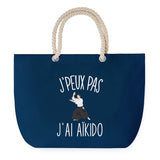 Sac de plage Bleu anse corde J'peux Pas Aikido