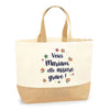 Sac Jute Fête des Mères Fêtes des Pères Mamie Papi Famille Idée Cadeau anniversaire Noël Travail Boulot Métier Départ Retraite Collègue Femme Homme