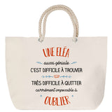 Sac Fête des Mères Mamie Famille Idée Cadeau anniversaire Noël Travail Boulot Métier Départ Retraite Collègue Femme cabas shopping plage