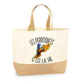 Sac Jute Fête des Mères Fêtes des Pères Mamie Papi Famille Idée Cadeau anniversaire Noël Travail Boulot Métier Départ Retraite Collègue Femme Homme