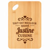 Planche bambou gravée personnalisée femme idée cadeau Fête des Mères apéro 30×20 prénom cuisine plateau fromage anniversaire noel maman mamie