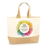 Sac Jute Fête des Mères Fêtes des Pères Mamie Papi Famille Idée Cadeau anniversaire Noël Travail Boulot Métier Départ Retraite Collègue Femme Homme