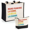 Cabas femme sac plage ou shopping tote bag pochette trousse Idée cadeau original pour anniversaire Noël travail départ retraite collègue famille fete des mères maman mamie