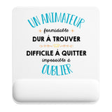 Tapis de souris ergonomique avec repose-poignet, accessoire bureau pour femme et homme, fête des pères, cadeau pas cher, idée cadeau fête des mères, secret santa, départ à la retraite, télétravail et gaming