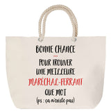 Sac Fête des Mères Mamie Famille Idée Cadeau anniversaire Noël Travail Boulot Métier Départ Retraite Collègue Femme cabas shopping plage