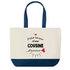 Sac de shopping bleu Bazar d'une Cousine d'amour