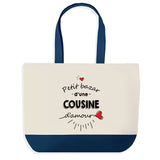 Sac de shopping bleu Bazar d'une Cousine d'amour