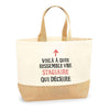 Sac Jute Fête des Mères Fêtes des Pères Mamie Papi Famille Idée Cadeau anniversaire Noël Travail Boulot Métier Départ Retraite Collègue Femme Homme