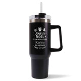 Mug isotherme Joyeux noël à la meilleure Karine du monde Noir
