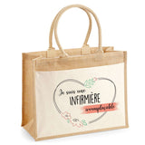 Sac Fête des Mères Mamie MAman Soeur Femme Famille Idée Cadeau anniversaire Noël Travail Boulot Métier Départ Retraite Collègue Femme cabas shopping plage