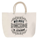 Sac Fête des Mères Mamie Famille Idée Cadeau anniversaire Noël Travail Boulot Métier Départ Retraite Collègue Femme cabas shopping plage