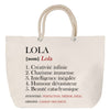 Sac Fête des Mères Mamie Famille Idée Cadeau anniversaire Noël Travail Boulot Métier Départ Retraite Collègue Femme cabas shopping plage
