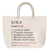 Sac Fête des Mères Mamie Famille Idée Cadeau anniversaire Noël Travail Boulot Métier Départ Retraite Collègue Femme cabas shopping plage