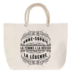 Sac Fête des Mères Mamie Famille Idée Cadeau anniversaire Noël Travail Boulot Métier Départ Retraite Collègue Femme cabas shopping plage