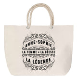 Sac Fête des Mères Mamie Famille Idée Cadeau anniversaire Noël Travail Boulot Métier Départ Retraite Collègue Femme cabas shopping plage