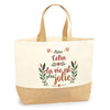 Sac Jute Fête des Mères Fêtes des Pères Mamie Papi Famille Idée Cadeau anniversaire Noël Travail Boulot Métier Départ Retraite Collègue Femme Homme