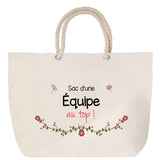 Sac Fête des Mères Mamie Famille Idée Cadeau anniversaire Noël Travail Boulot Métier Départ Retraite Collègue Femme cabas shopping plage