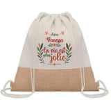 Sac Fête des Mères Mamie Famille Idée Cadeau anniversaire Noël Travail Boulot Métier Départ Retraite Collègue Femme cabas shopping plage