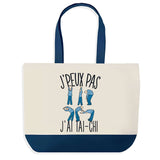 Sac de shopping bleu J'peux pas Tai Chi