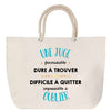 Sac Fête des Mères Mamie Famille Idée Cadeau anniversaire Noël Travail Boulot Métier Départ Retraite Collègue Femme cabas shopping plage