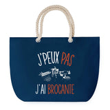 Sac de plage Bleu anse corde J'peux Pas Brocante