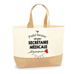 Sac Jute Fête des Mères Fêtes des Pères Mamie Papi Famille Idée Cadeau anniversaire Noël Travail Boulot Métier Départ Retraite Collègue Femme Homme