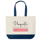 Sac de shopping bleu Plaquiste en Vacances