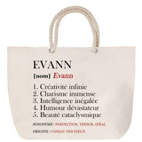 Sac Fête des Mères Mamie Famille Idée Cadeau anniversaire Noël Travail Boulot Métier Départ Retraite Collègue Femme cabas shopping plage