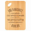 Planche bambou gravée personnalisée femme idée cadeau Fête des Mères apéro 30×20 prénom cuisine plateau fromage anniversaire noel maman mamie
