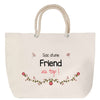 Sac Fête des Mères Mamie Famille Idée Cadeau anniversaire Noël Travail Boulot Métier Départ Retraite Collègue Femme cabas shopping plage