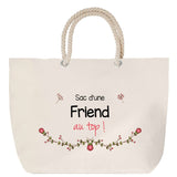 Sac Fête des Mères Mamie Famille Idée Cadeau anniversaire Noël Travail Boulot Métier Départ Retraite Collègue Femme cabas shopping plage