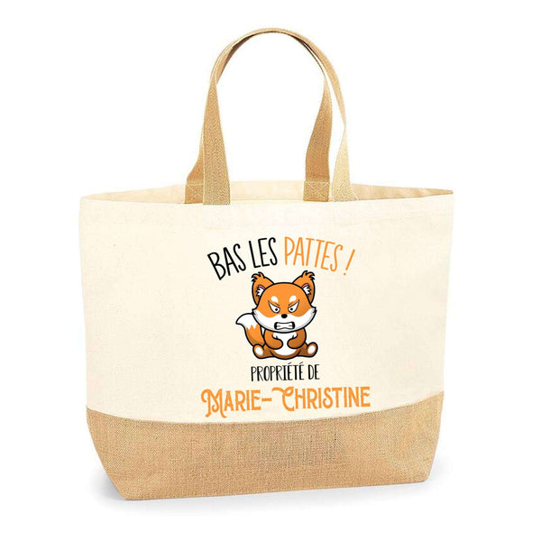 Sac Jute Fête des Mères Fêtes des Pères Mamie Papi Famille Idée Cadeau anniversaire Noël Travail Boulot Métier Départ Retraite Collègue Femme Homme